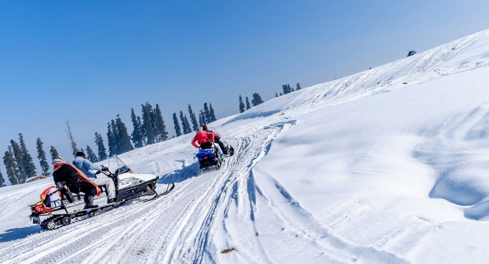 gulmarg snow bike ride