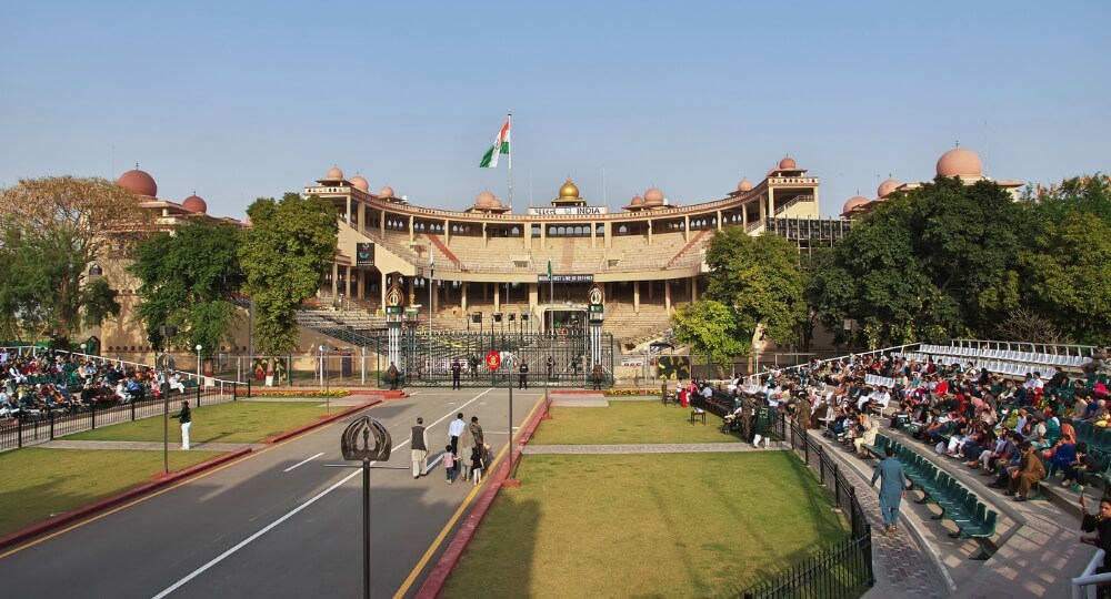 wagah border parade india